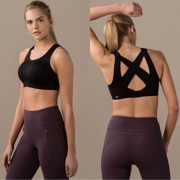 Lululemon Enlite Weave-Back Sports Bra in Black Size 32B - Picture 1 of 8